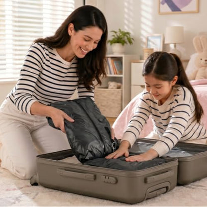 Storage Bags for Travel with Wireless Rechargeable Air Pump, Travel Essentials Space Saver Compression Bag for Luggage, Suitcase, Backpack, Vacuum Seal Bags for Home Storage Clothing 3-Pack