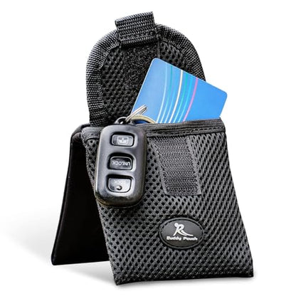 Running Buddy Magnetic Pouch Beltless Workout Pouch No Bounce - color: Mini Black, size: 3.75 in x 4 in