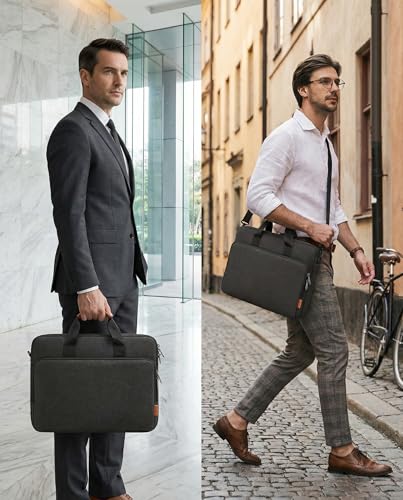 bagasin 17 17.3 18 inch Laptop Bag Carrying Case with Edge Protection - color: Black, size: 17.3