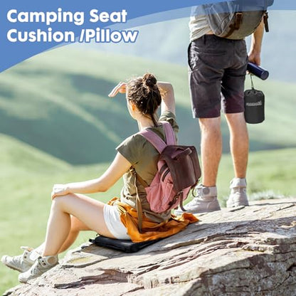 Airplane Travel Seat Cushion, 2, Black | Inflatable seat cushion for stadium, camping,outdoors.Sondur travel cushion for airplane - color: Black