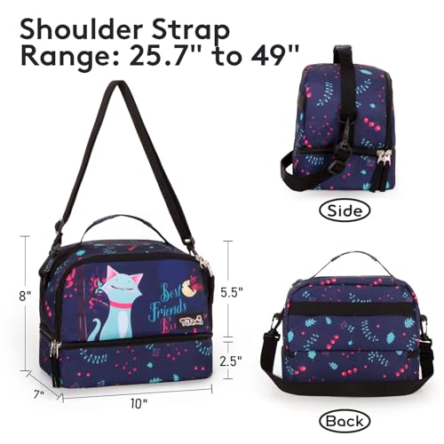 Tilami Rolling Backpack for Boys and Girls,Night cat - color: Night Cat