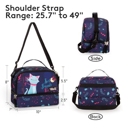 Tilami Rolling Backpack for Boys and Girls,Night cat - color: Night Cat