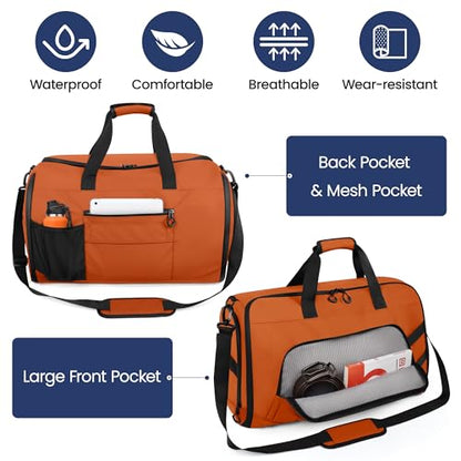 2-in-1 Convertible Garment Bag w/Shoulder Strap - color: Orange