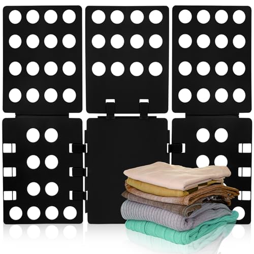 GYE T-Shirt Folding Board, Plastic Clothes Folder for Kids & Adults, Black