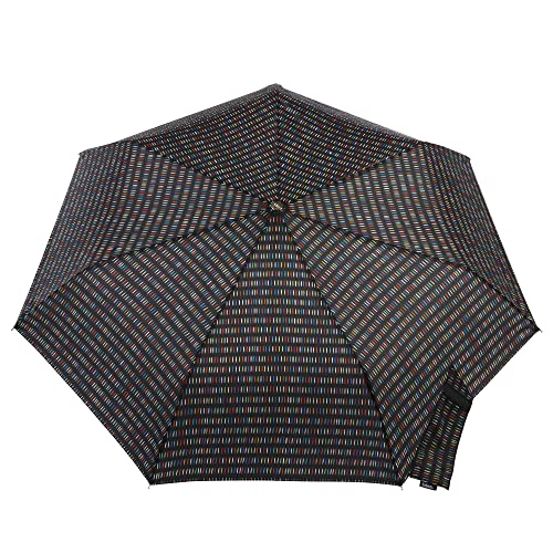 totes Automatic Eco Open Close Water-Resistant Travel Folding Umbrella with Sun Protection - color: Multi Dash