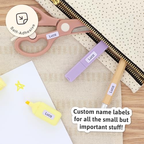 Mini Name Labels (175) - Custom Personalized Name Labels for Labeling Tiny Items, Washer and Dryer-Safe Waterproof Labels for Daycare, Preschool, and School - Light Purple - color: Light Purple