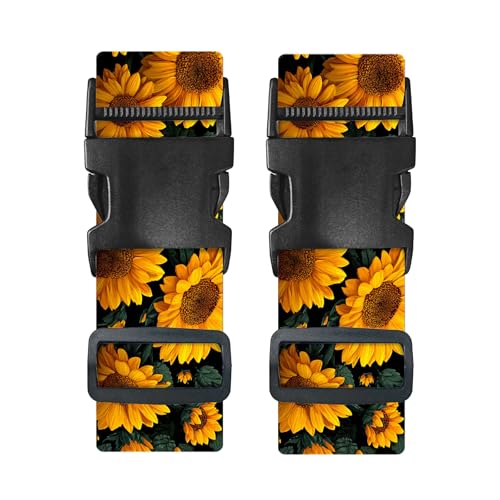 Nuxovilar Luggage Straps Set for Suitcase 1.96x90.5in Polyester - color: YMi04299, size: 1.96"x90.5"