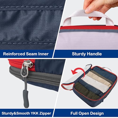 Cipway Compression Packing Cubes for Travel (6 Pcs, Blue) - color: Blue, size: 6PCS