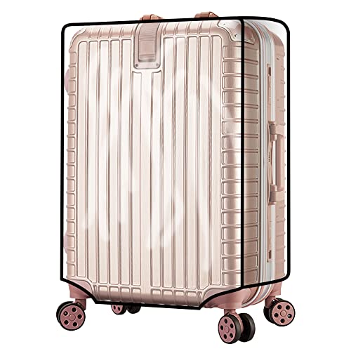 bvya Luggage Protector Suitcase Cover PVC Bag Dust Proof Travel Suitcase with A Luggage Handle Wraps By Randomly Sent - size: 24 INCH