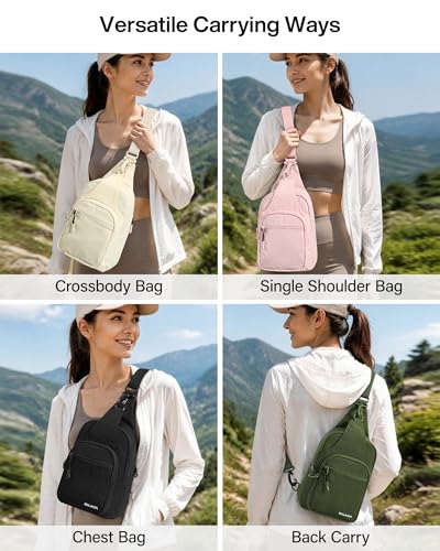 MILADA Anti Theft Crossbody Bags for Women, Small Travel Sling Bag - color: Brown