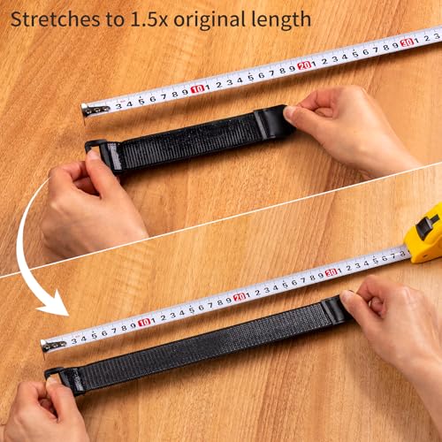 Trilancer Elastic Cinch Straps with Anti-Slip Strips, 6'' x 1'' (10 Pack) - size: 6"(10 pcs)