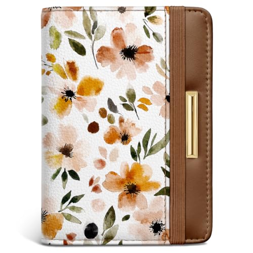 Coco Rossi Passport Holder for Travel Women Slim RFID Passport Cover Wallet - color: Fall Flower