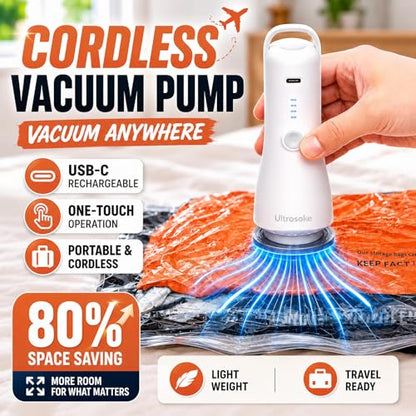 Travel Vacuum Compression Storage Bags with Electric Pump 15 Pack - size: 15 Combo Travel Size