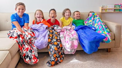 PediPocket Original Patented Kidz 40" x 50" Cool Camo Foot Blanket - color: Cool Camo