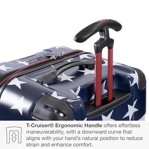 Traveler's Choice Maxporter II Polycarbonate Hardside Trunk with Spinner Wheels, American Flag, 31-Inch Large Trunk - color: American Flag, size: 31-inch Large Trunk