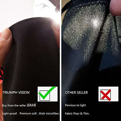 TRIUMPH VISION Glasses Case Soft Eyeglass Case Sunglass Pouch Cloth 3 Pack - color: Zh-5 Pack (Black)