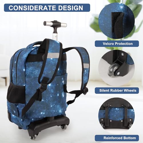Tilami Rolling Backpack for Boys and Girls,Astronaut - color: Astronaut