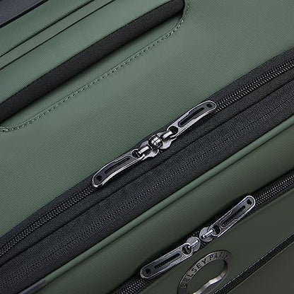 DELSEY PARIS Sky Lite Lightweight Luggage Sets – International Carry-On and Medium Check-In Included, Water-Resistant Polyester, Spinner Wheels, Spacious Interior, Green – Softside (19”/24”) - size: 2 Piece Set (19/24)