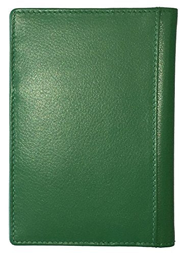 Personalized Monogrammed Emerald Green Leather RFID Passport Wallet - color: Emerald Green, style: Minimalist