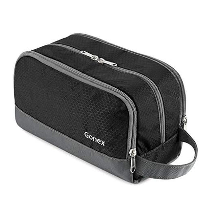 Gonex Travel Toiletry Bag for Men, Water Resistant Dopp Kit for Toiletries - color: Black