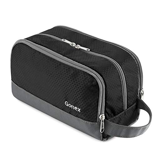 Gonex Travel Toiletry Bag for Men, Water Resistant Dopp Kit for Toiletries - color: Black