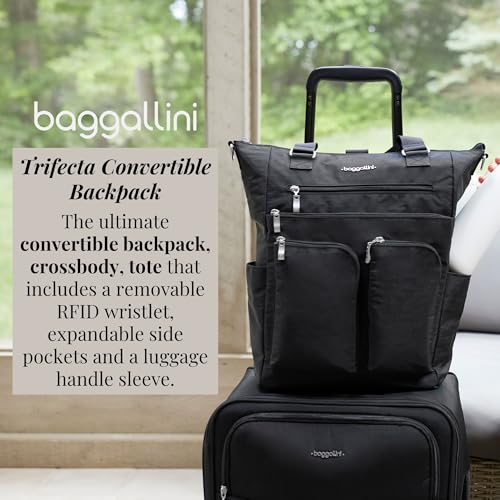 Baggallini womens All Set 3 in 1 Tote BackpackAll set 3 in 1 Backpack - color: Sterling Shimmer