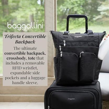 Baggallini womens All Set 3 in 1 Tote BackpackAll set 3 in 1 Backpack - color: Sterling Shimmer