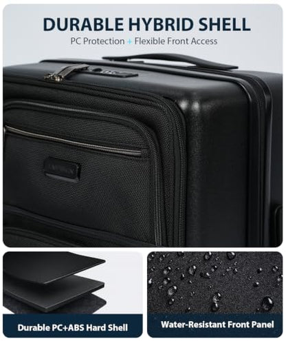 EMPSIGN 기내용 수하물 22x14x9 항공사 승인, 50.8cm(20인치) - color: 블랙.