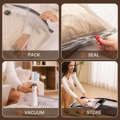 Vacbird Travel Vacuum Bags with Rechargeable Pump, Carry-On Space Saver - size: 18 Combo Travel Size