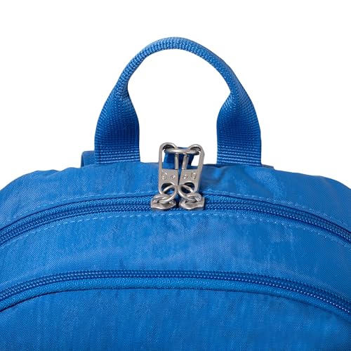 Securtex Anti-Theft Getaway Backpack - 9.4"x13"x5" Travel Safe Bag w/Locking Zippers, Slash-Resistant, RFID - color: Lapis