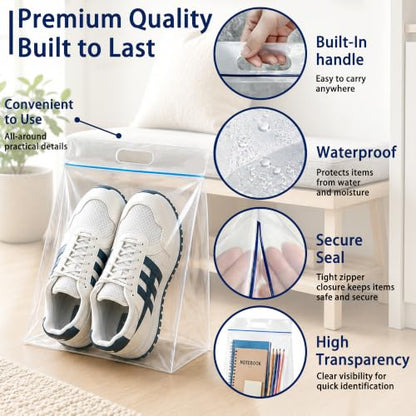 Waterproof Shoe Bags for Travel Packing Storage - size: 15-pack