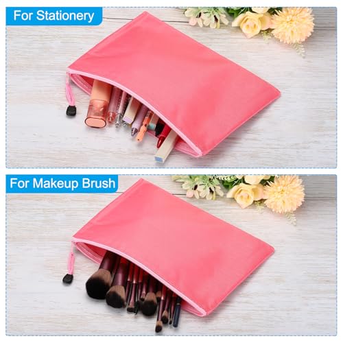 PATIKIL Waterproof Zipper File Bags, 3 Pack A5 Document Holders Pencil Pouch for Office, Light Blue - color: Light Blue, size: A5