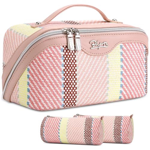 BOYATU Makeup Bag, Makeup Organizer, Toiletry Travel Bag for Women - Pink - color: C-3-Pink