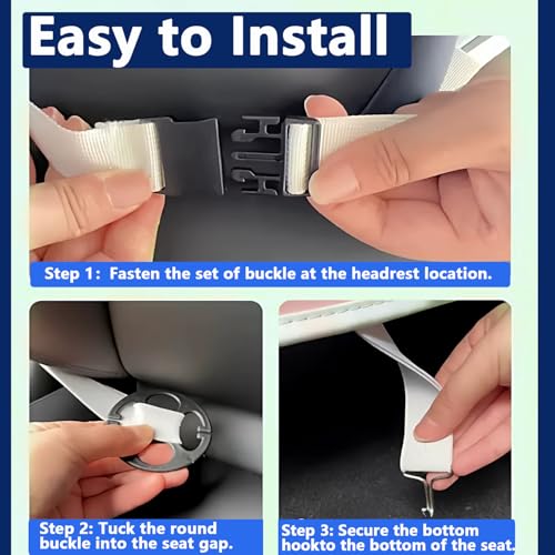 Car Backseat Organizer with Tray, Back of Car Seat Storage Caddy for Kids