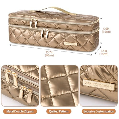 Anti-Drop Travel Case for Dyson Airwrap & Shark FlexStyle - color: Gold