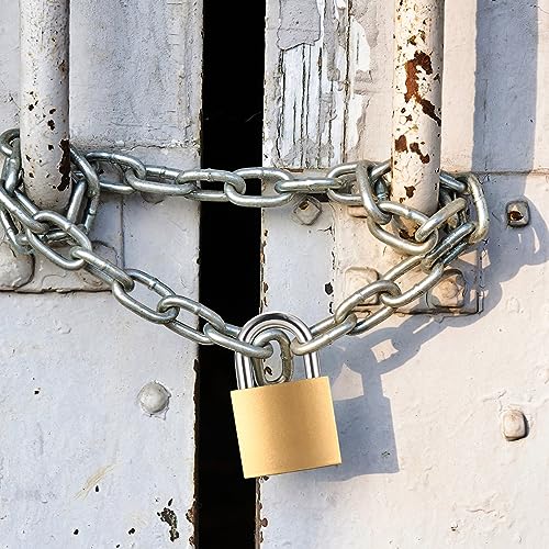 8 Pcs Small Solid Brass Padlocks with Same Keys Keyed Lock - color: Gold, size: 32MM-8PCS