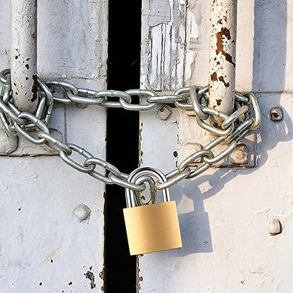 8 Pcs Small Solid Brass Padlocks with Same Keys Keyed Lock - color: Gold, size: 32MM-8PCS