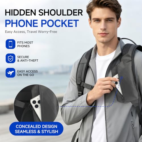 SWICKY Travel Backpack for Men, 40L Carry On Backpack Flight Approved - color: Black, size: Large-40L