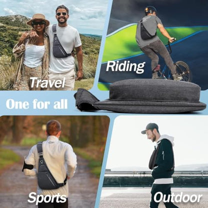 Anti-Theft Sling Bag, Fashion Multiple Pockets Crossbody Bag for Travel