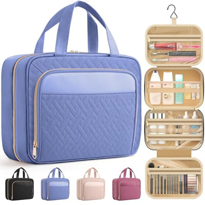 HOTOR Hanging Travel Toiletry Bag Women Men, Aegean-Blue, Medium - color: Aegean-Blue, size: Medium