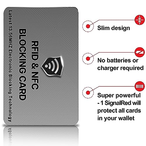 SaiTech IT 5 Pack RFID Blocking Card for Credit Debit ID Card, Grey - color: Grey