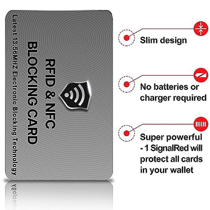 SaiTech IT 5 Pack RFID Blocking Card for Credit Debit ID Card, Grey - color: Grey