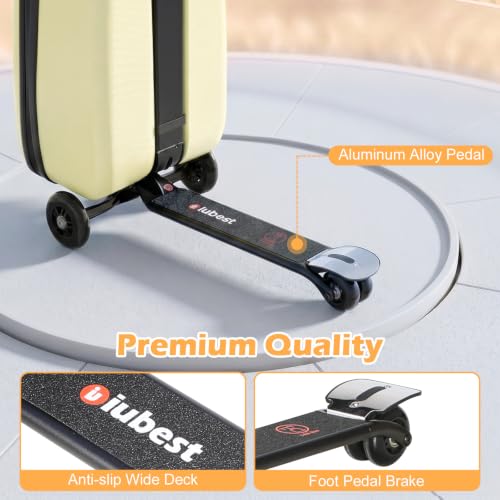 Scooter Luggage for Kids Removable & Foldable Ride on Suitcase-Yellow - color: Light Yellow