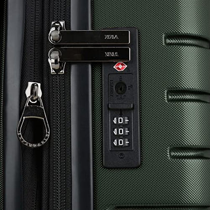 Traveler's Choice Archer Polycarbonate Hardside Spinner Luggage Set, Tie Down Straps, Green, 3-Piece - color: Green, size: 3-Piece Set
