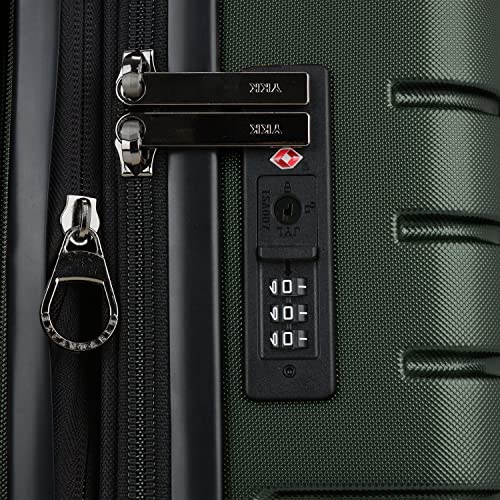 Traveler's Choice Archer Polycarbonate Hardside Spinner Luggage Set, Tie Down Straps, Green, 3-Piece - color: Green, size: 3-Piece Set