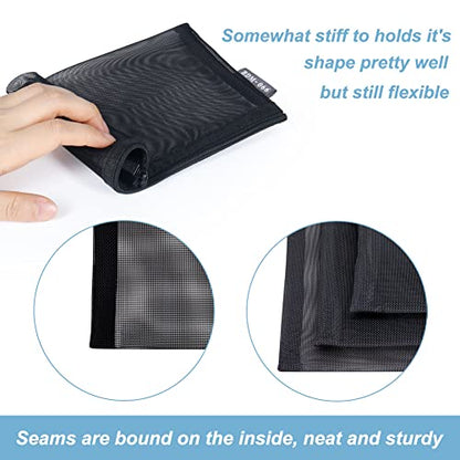 HRX Package 6pcs Mesh Makeup Bags for Travel & Packing, A6 (Black) - color: Black, size: A6