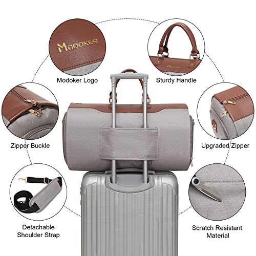 Garment Duffle Bags for Travel,Carry on Garment Bag with Shoe Compartment - color: Caramel