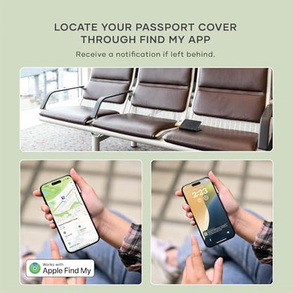 Satechi Passport Holder with Find My Tracking, 4-Slot Card Wallet, Black - color: Black