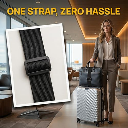 6Pcs Luggage Connector Straps for Suitcases, Multi-Functional Elastic Strap, Adjustable Luggage Connector Straps for Securing Bags, Backpacks, Travel Accessories - Black, Rainbow