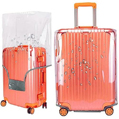 20 Inch Carry On Luggage Covers for Suitcase TSA Approved - color: Full Clear, size: S (19-20 Inch Suitcase)